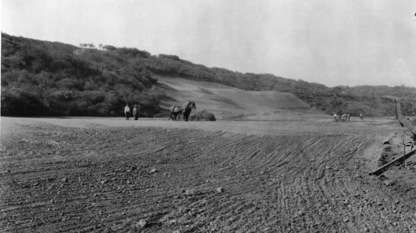 A look at The Riviera Country Club golf course under construction before the club opened in 1926. (Courtesy The Riviera Country Club)