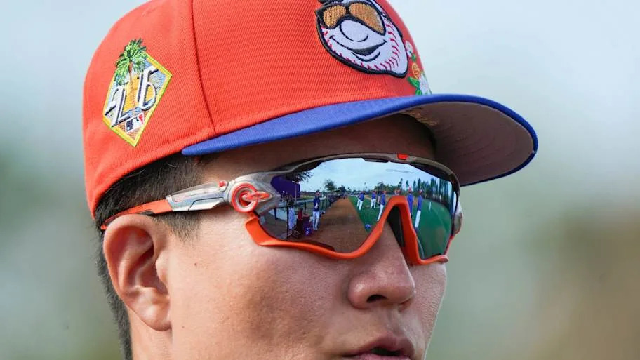 The New York Mets starting pitcher Kodai Senga during spring training at Clover Park on Feb. 11, 2026, in Port St. Lucie.