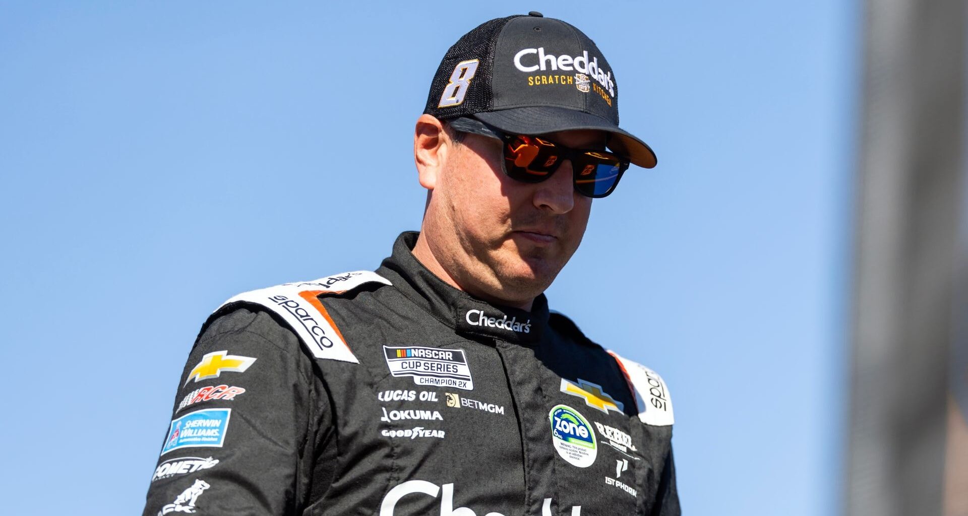 Nov 2, 2025; Avondale, Arizona, USA; NASCAR Cup Series driver Denny Hamlin (11) makes a pit stop during the NASCAR Championship race at Phoenix Raceway