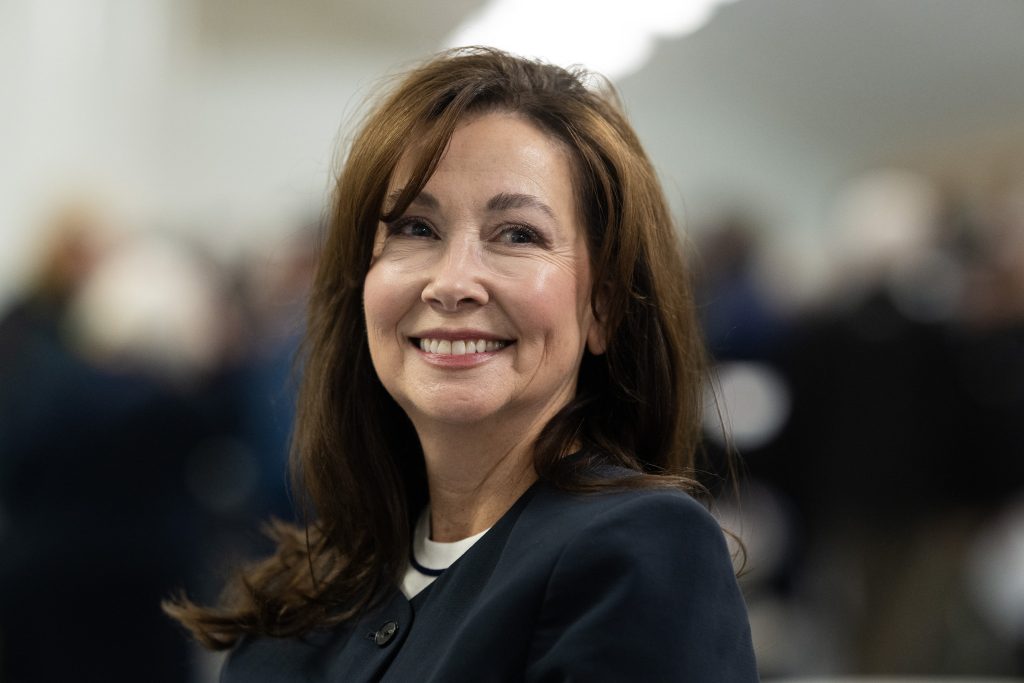 A candid portrait of Sandra Blyth, the economic development manager for Invest Olds.