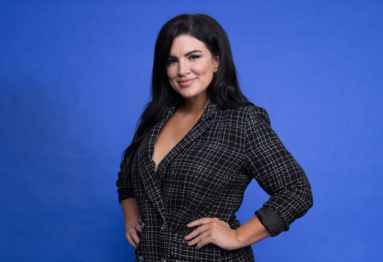 FILE - Gina Carano attends the Disney Plus launch event promoting, "The Mandalorian," on Oct. 19, 2019, at the London West Hollywood hotel in West Hollywood, Calif. (Photo by Mark Von Holden/Invision/AP, File)