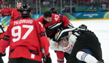 Canada’s Tom Wilson tossed for fighting late in win over France