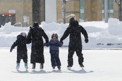 Family skating