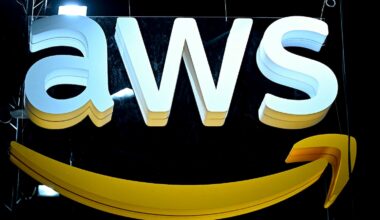 A logo of Amazon Web Services