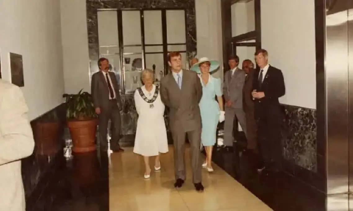 former prince andrew arrested and he once helped open mississauga city hall.