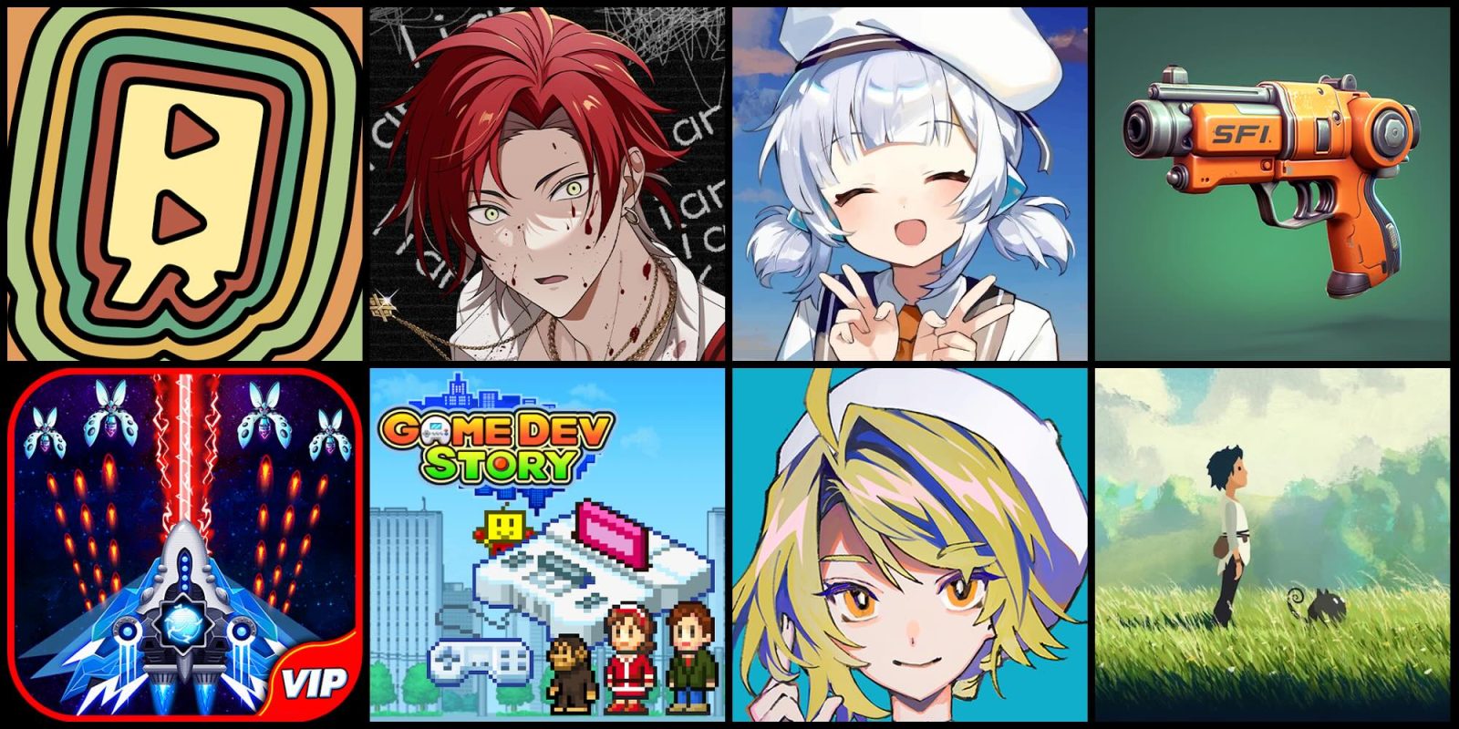 A collage of cartoon characters