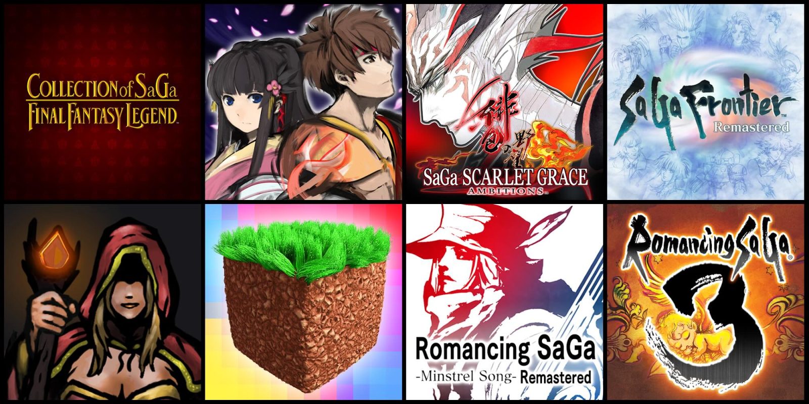 A collage of images of anime characters