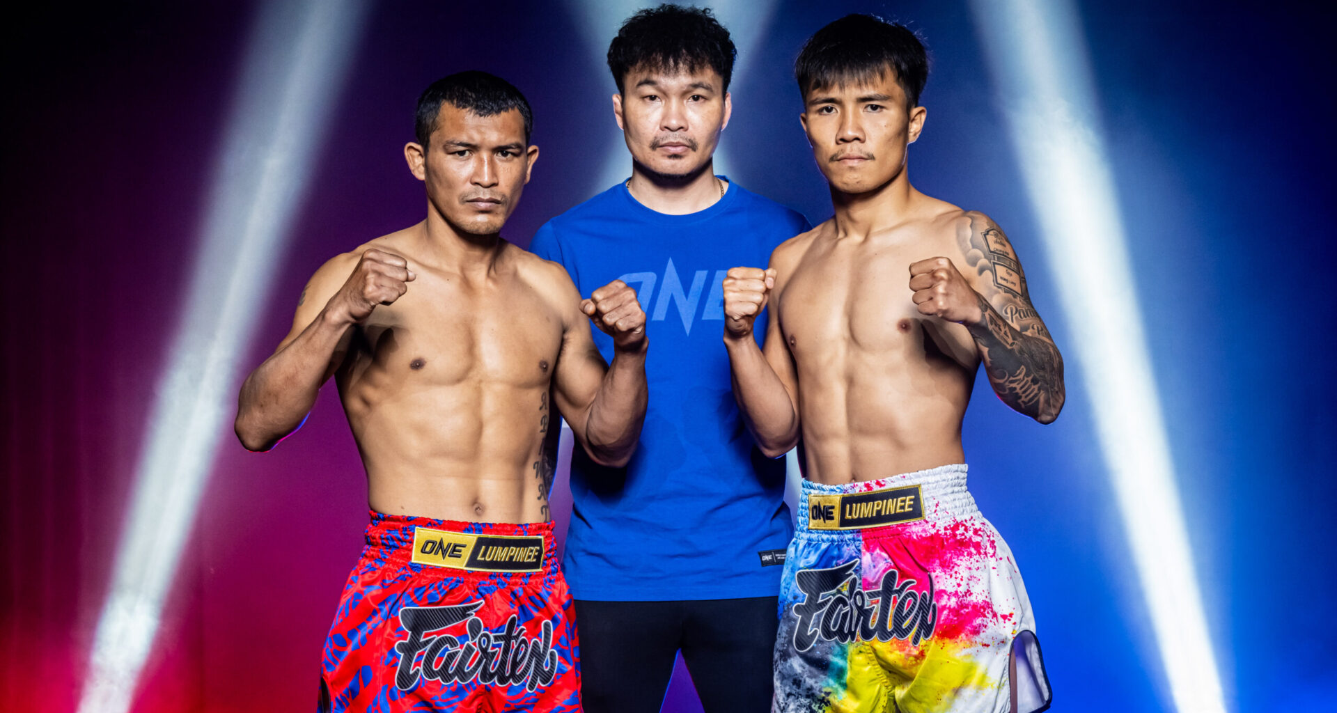 Muay Thai fighters Apiwat Sor Somnuk and Panpadej NF Looksuan face off ahead of ONE Friday Fights 142