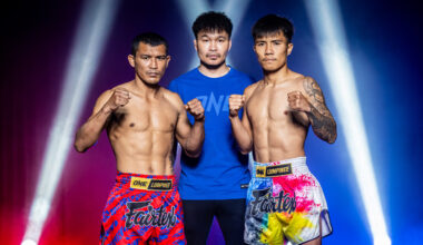 Muay Thai fighters Apiwat Sor Somnuk and Panpadej NF Looksuan face off ahead of ONE Friday Fights 142