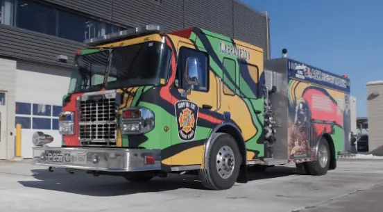 Brampton black history month fire truck