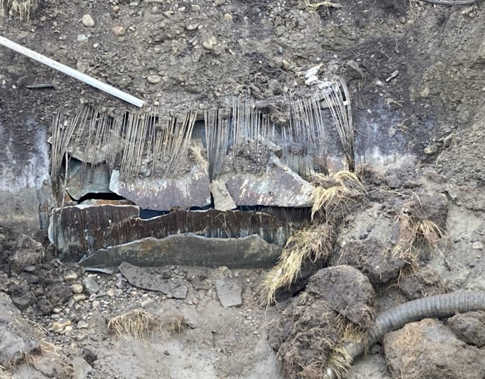 Burst pipe in Calgary in 2025