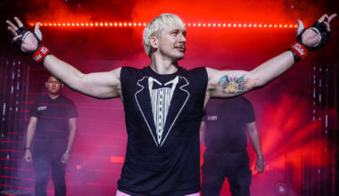 Canadian MMA heavyweight Ben Tynan makes his entrance