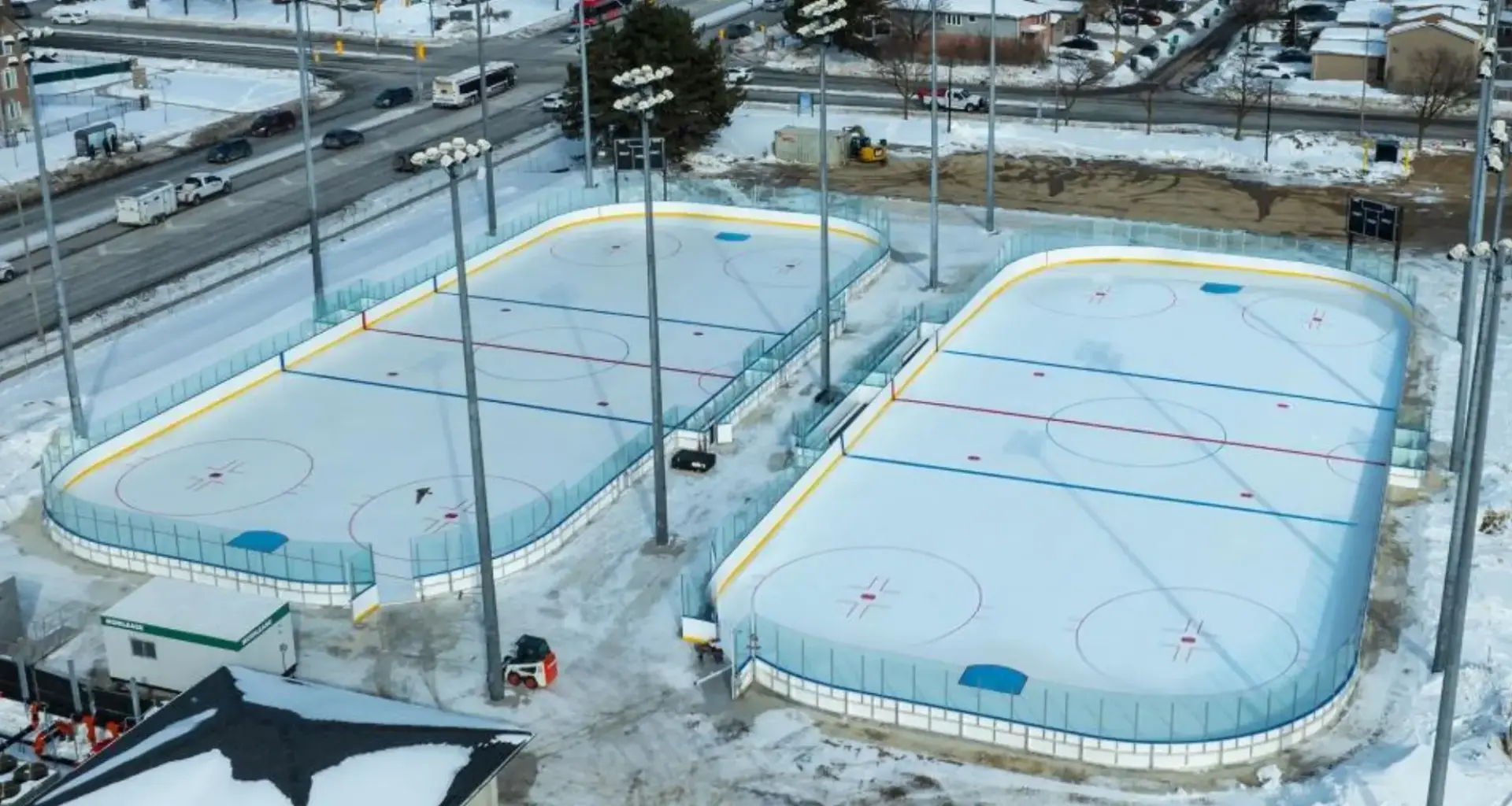Brampton unveils two NHL-sized outdoor rinks for hockey and skating