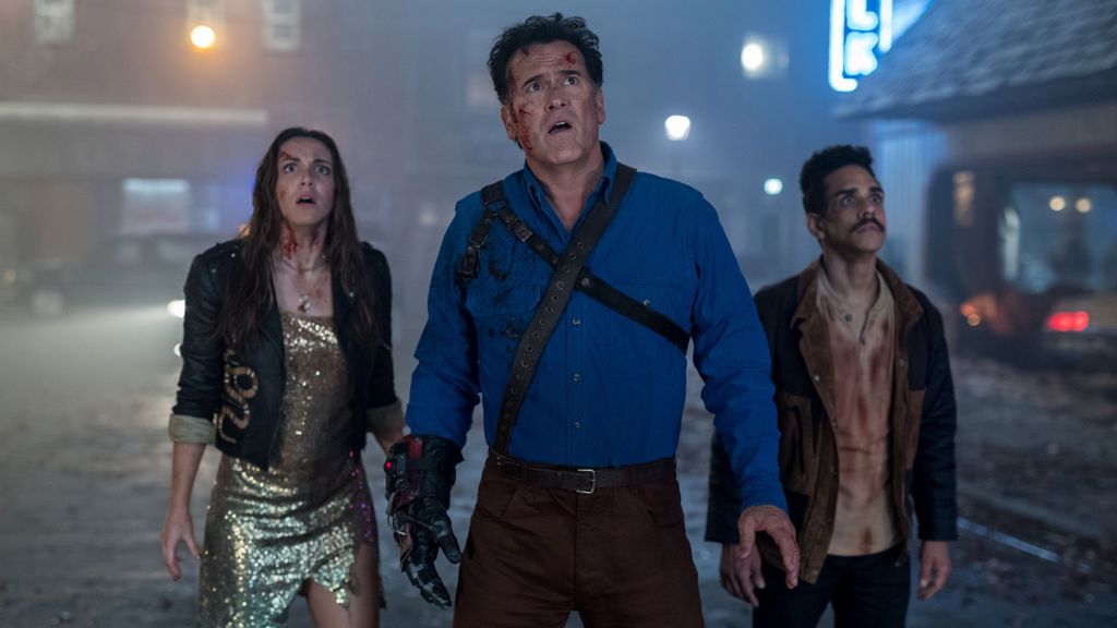 Bruce Campbell and the cast of Ash vs Evil Dead