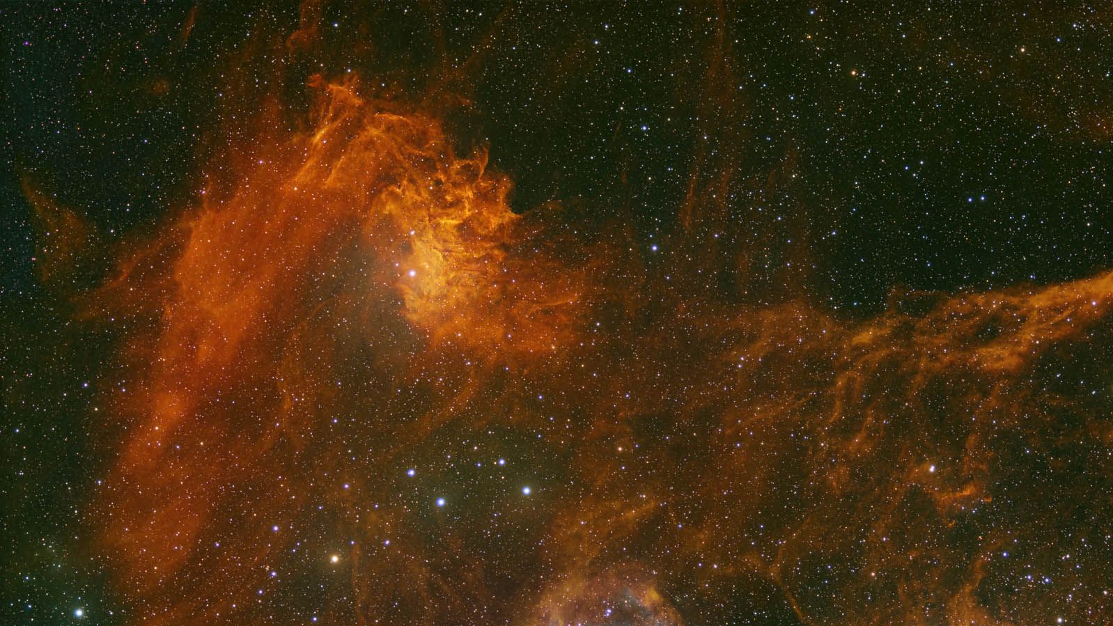 Astrophotographer captures the 'Flaming Star Nebula' ablaze in deep-space (photo)