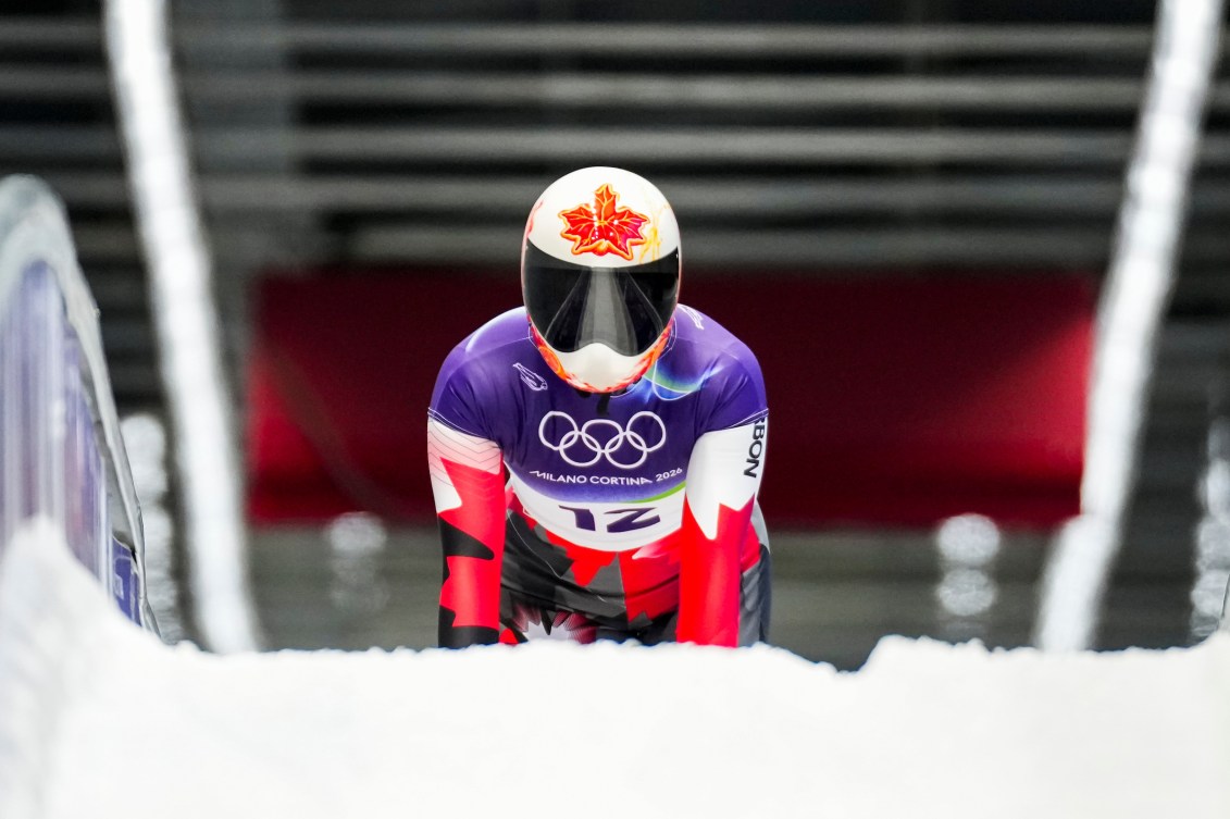 Hallie Clarke competes in skeleton at Milano Cortina 2026