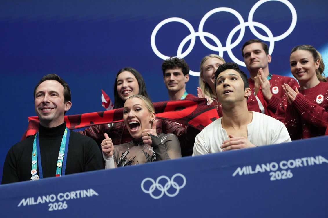 Team Canada figure skaters react on Day 2 at Milano Cortina 2026