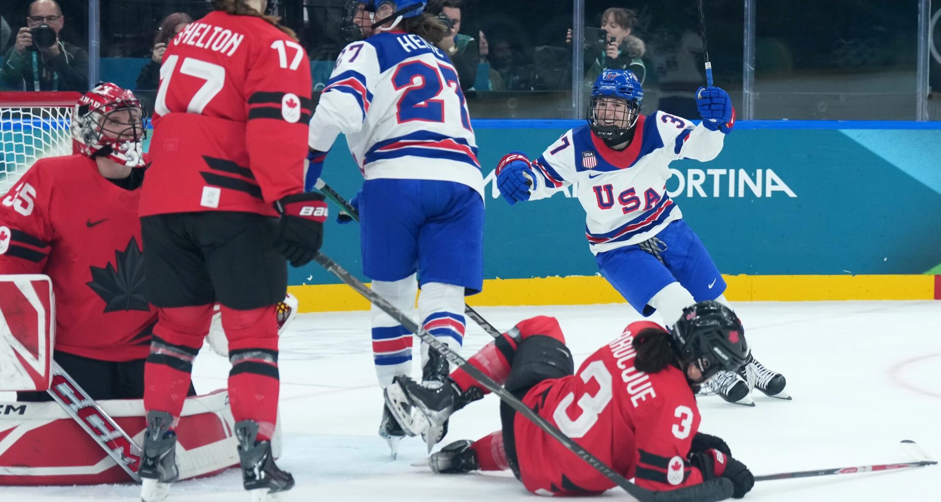 Canada drops lopsided women’s hockey preliminary round game to United States