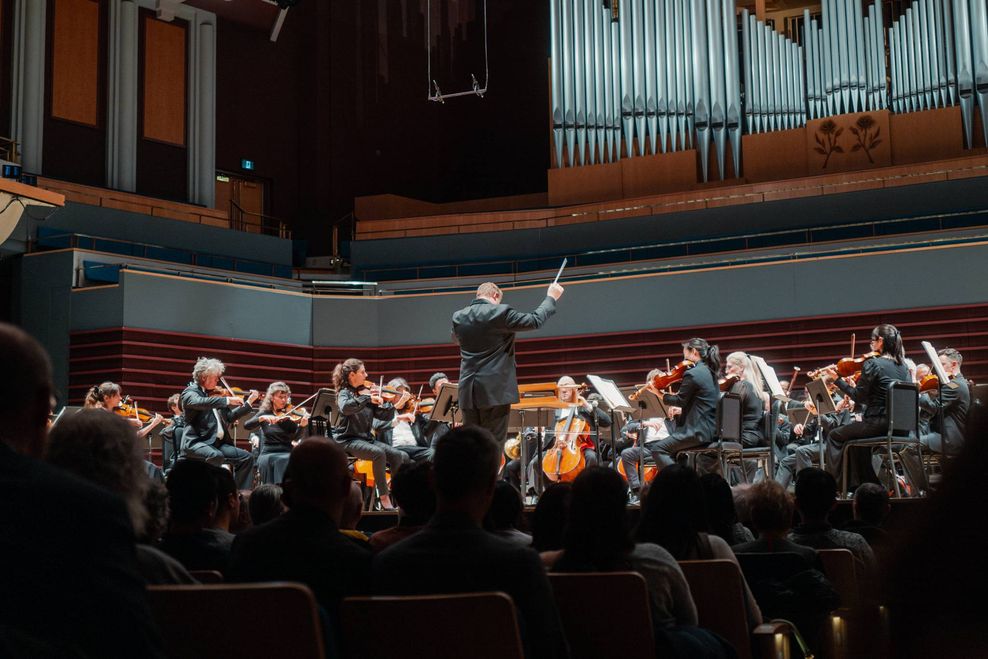 The Calgary Philharmonic Orchestra performs a show.
