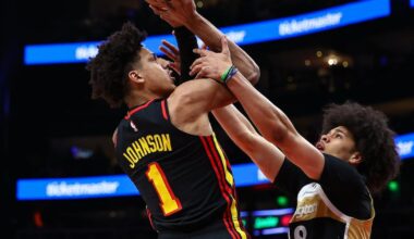 Atlanta Hawks all-star Jalen Johnson leaves in win over Washington Wizards with hip flexor injury