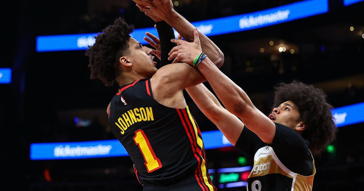 Atlanta Hawks all-star Jalen Johnson leaves in win over Washington Wizards with hip flexor injury