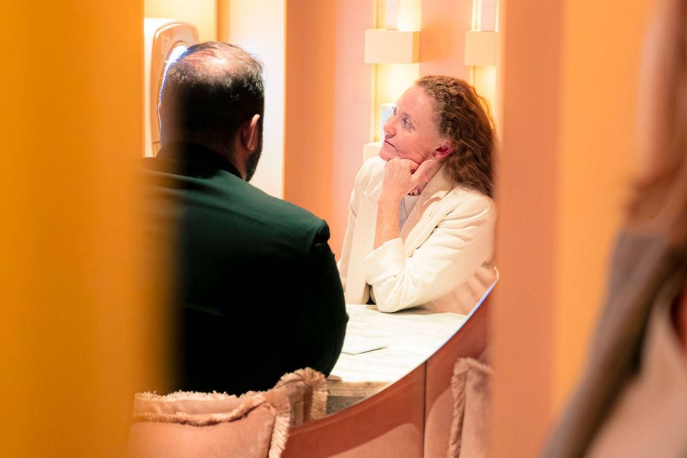 A woman awaits treatment at TOULA.