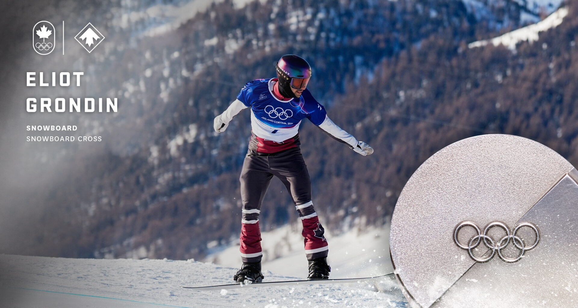 Grondin wins second straight Olympic silver in men's snowboard cross