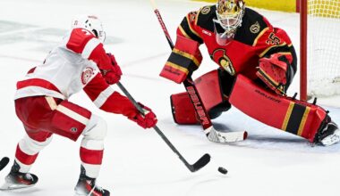 Dylan Larkin scores in OT to back John Gibson as Detroit Red Wings down Ottawa Senators