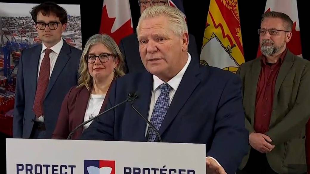 Click to play video: 'Doug Ford says his stance is clear on ‘Chinese spy vehicles,’ looks forward to auto strategy with Carney'