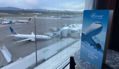 Looking out the hotel window onto the airport runway.