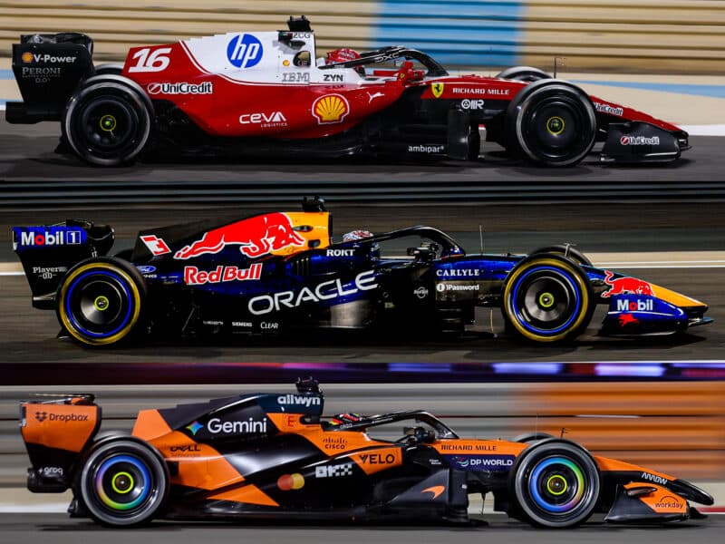 Ferrari Red Bull and McLaren 2026 car comparison