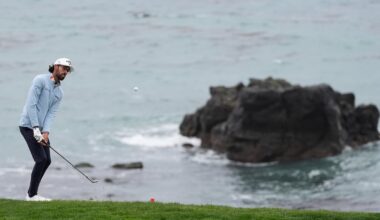 Akshay Bhatia’s big birdie runs help him beat wind, lead at Pebble Beach