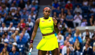 Coco Gauff in the third round of the 2023 US Open