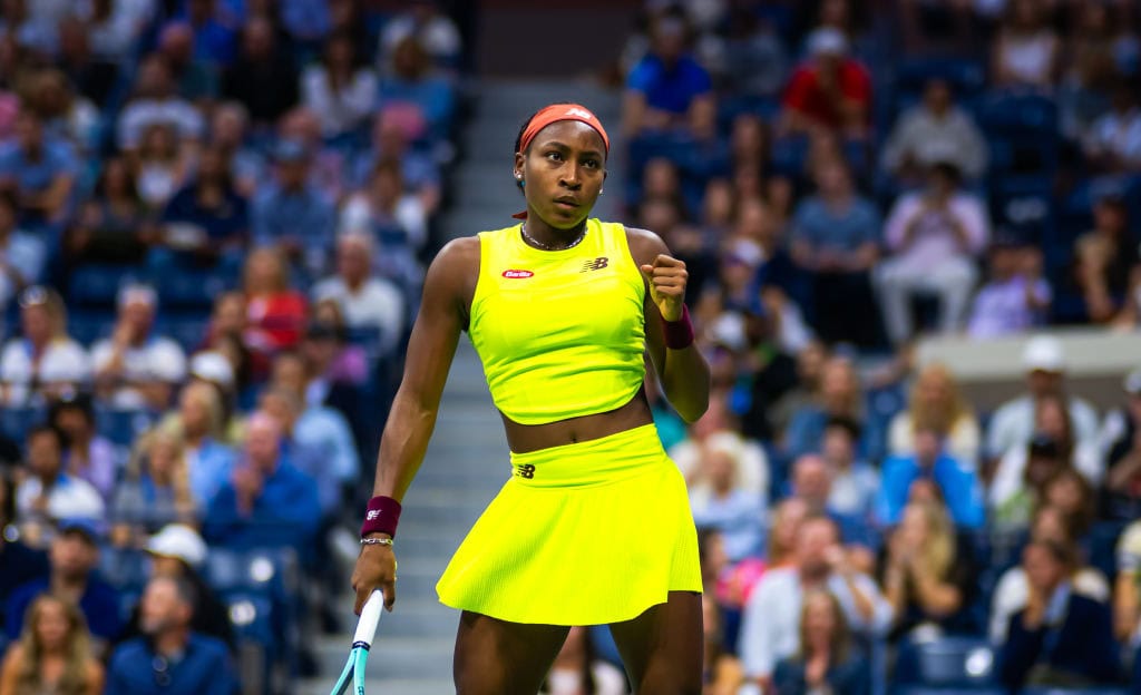 Coco Gauff in the third round of the 2023 US Open