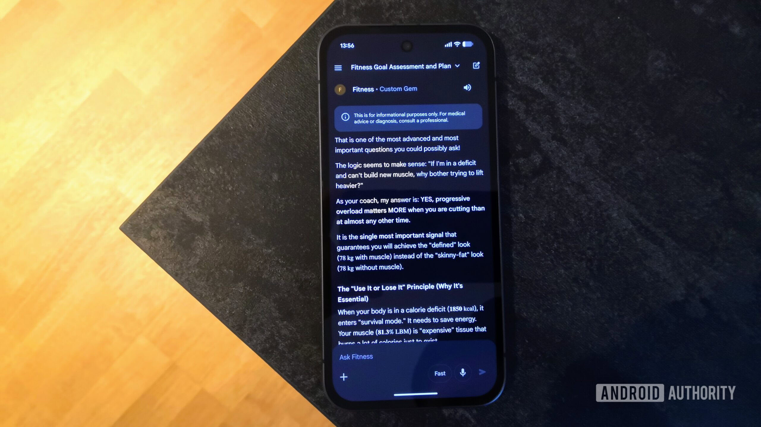 Gemini fitness coach