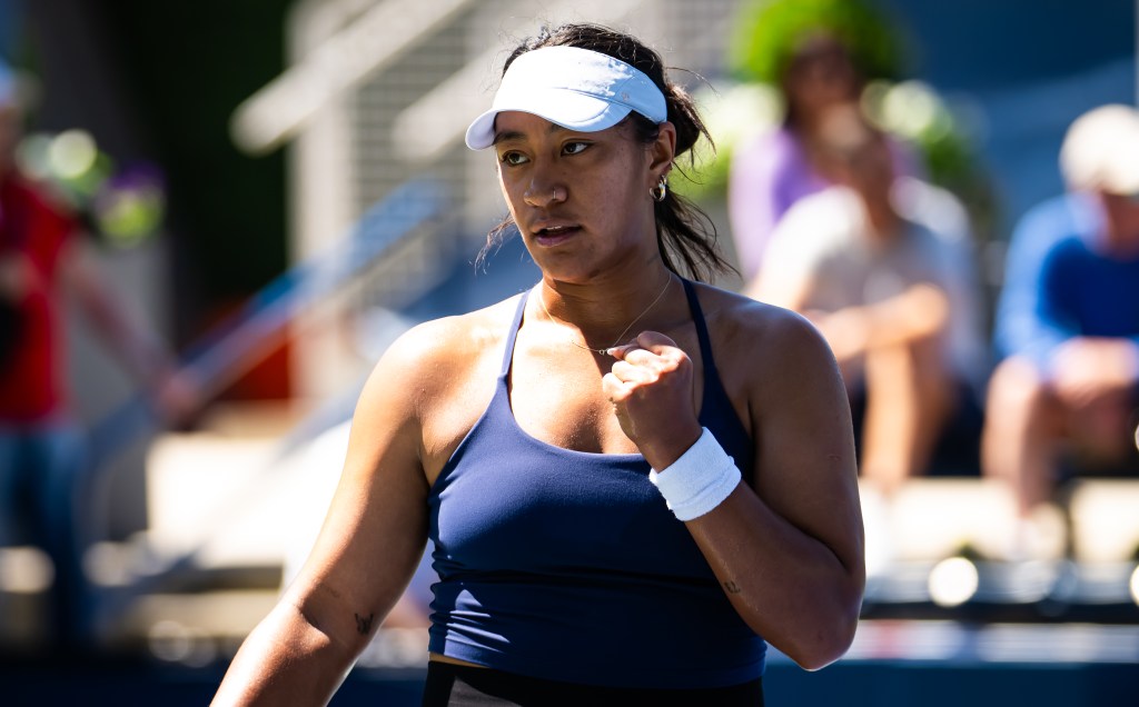 Destanee Aiava of Australia in action against Ella Seidel of Germany during the final qualifications round ahead of the US Open at USTA Billie Jean King National Tennis Center on August 22, 2025 in New York City.