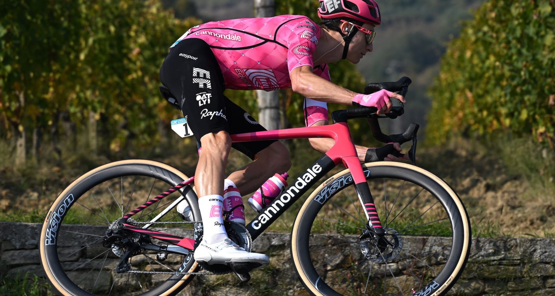 Neilson Powless (Team EF Education - EasyPost) during Gran Piemonte 2025 (Photo: Dario Belingheri/Getty Images)