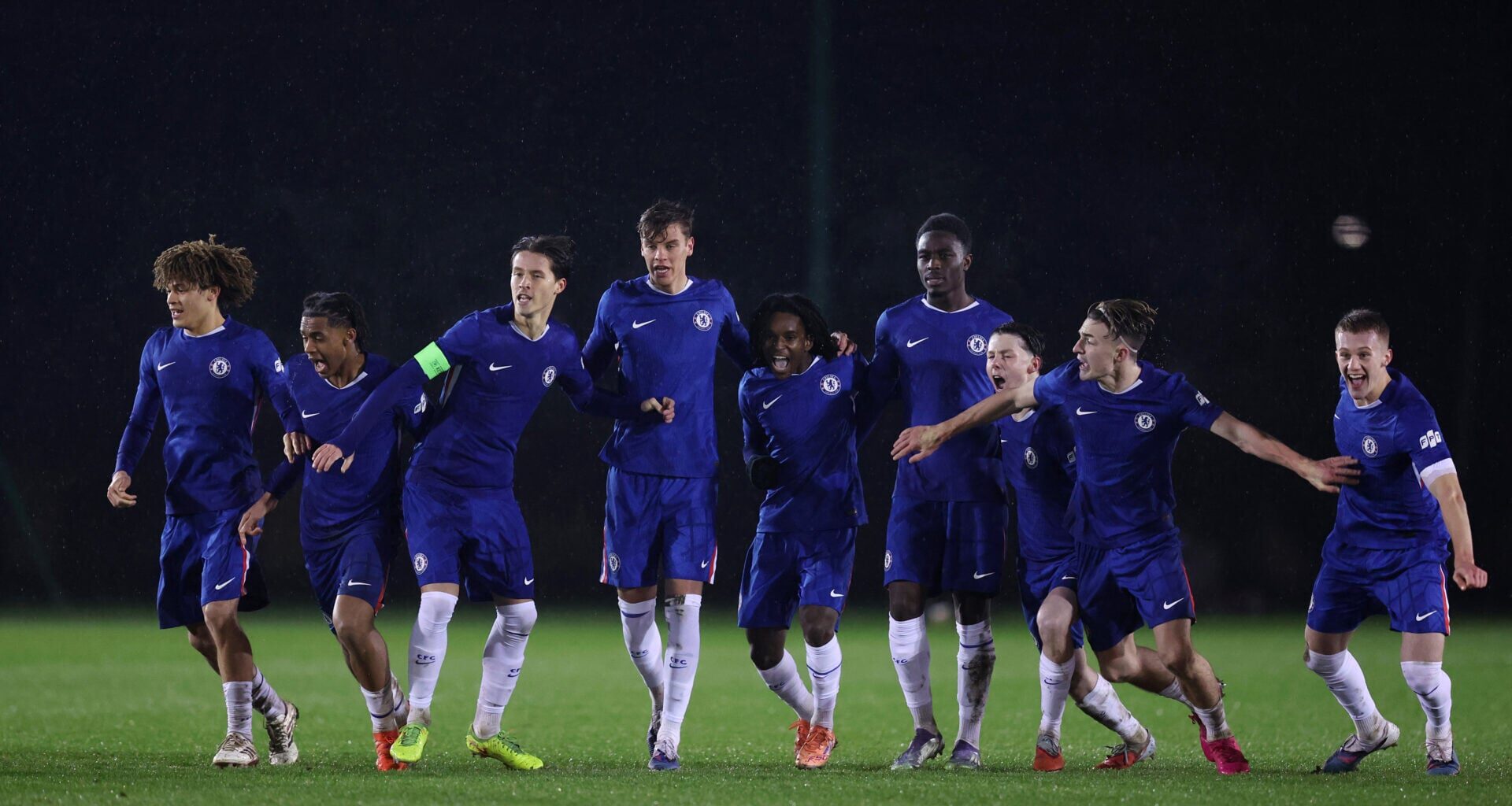 Chelsea U19s show similar fight to first team squad as mass brawl breaks out after victory