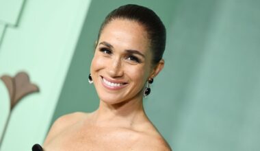 Meghan Markle Stuns in Slinky Burgundy Slip Dress and $18,700 Necklace