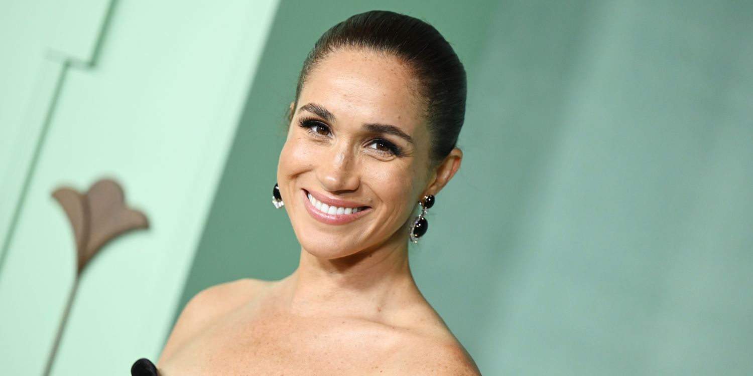 Meghan Markle Stuns in Slinky Burgundy Slip Dress and $18,700 Necklace