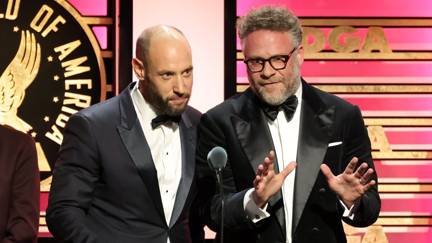 Seth Rogen, Evan Goldberg Thank Catherine O'Hara While Accepting DGA Award