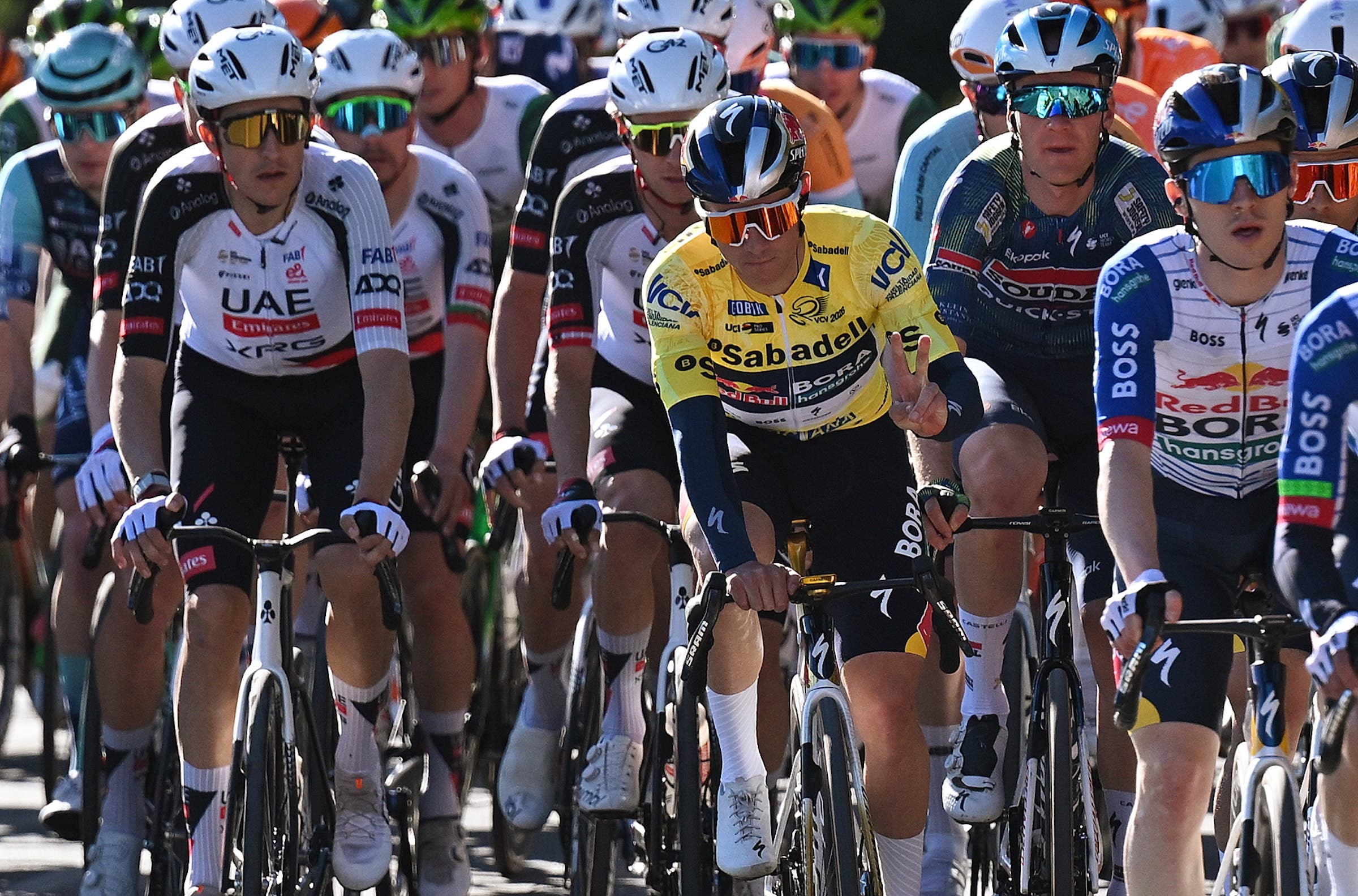 Remco Evenepoel was wearing the yellow jersey as race leader of the Volta Communitita Valenciana (Photo: Szymon Gruchalski/Getty Images)