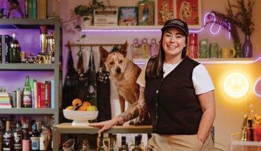 Inside Mixologist Kaitlyn Stewart’s Cheerful Home Bar in Vancouver