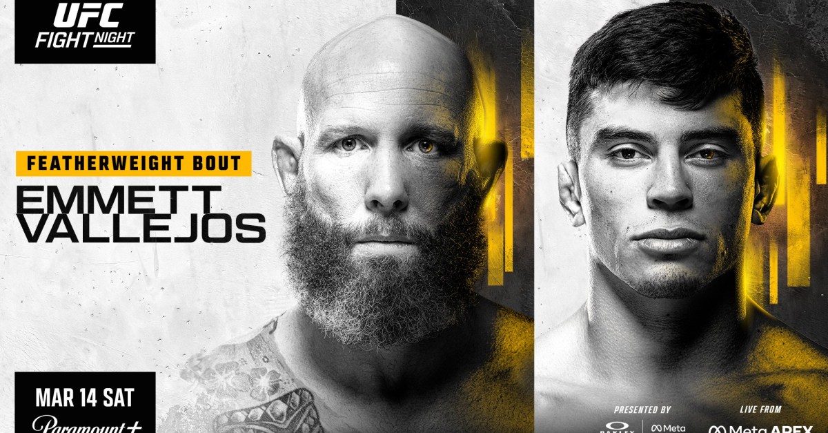 UFC Vegas 114 poster revealed for Emmett vs Vallejos