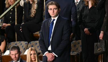 Barron Trump, 19, Breaks Cover for Dad's Big Night