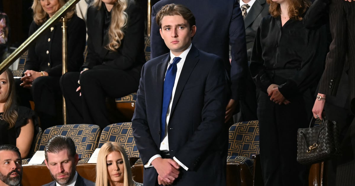 Barron Trump, 19, Breaks Cover for Dad's Big Night