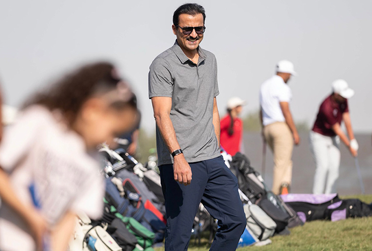 HH the Amir Sheikh Tamim bin Hamad Al-Thani promotes golf at Doha Golf Club