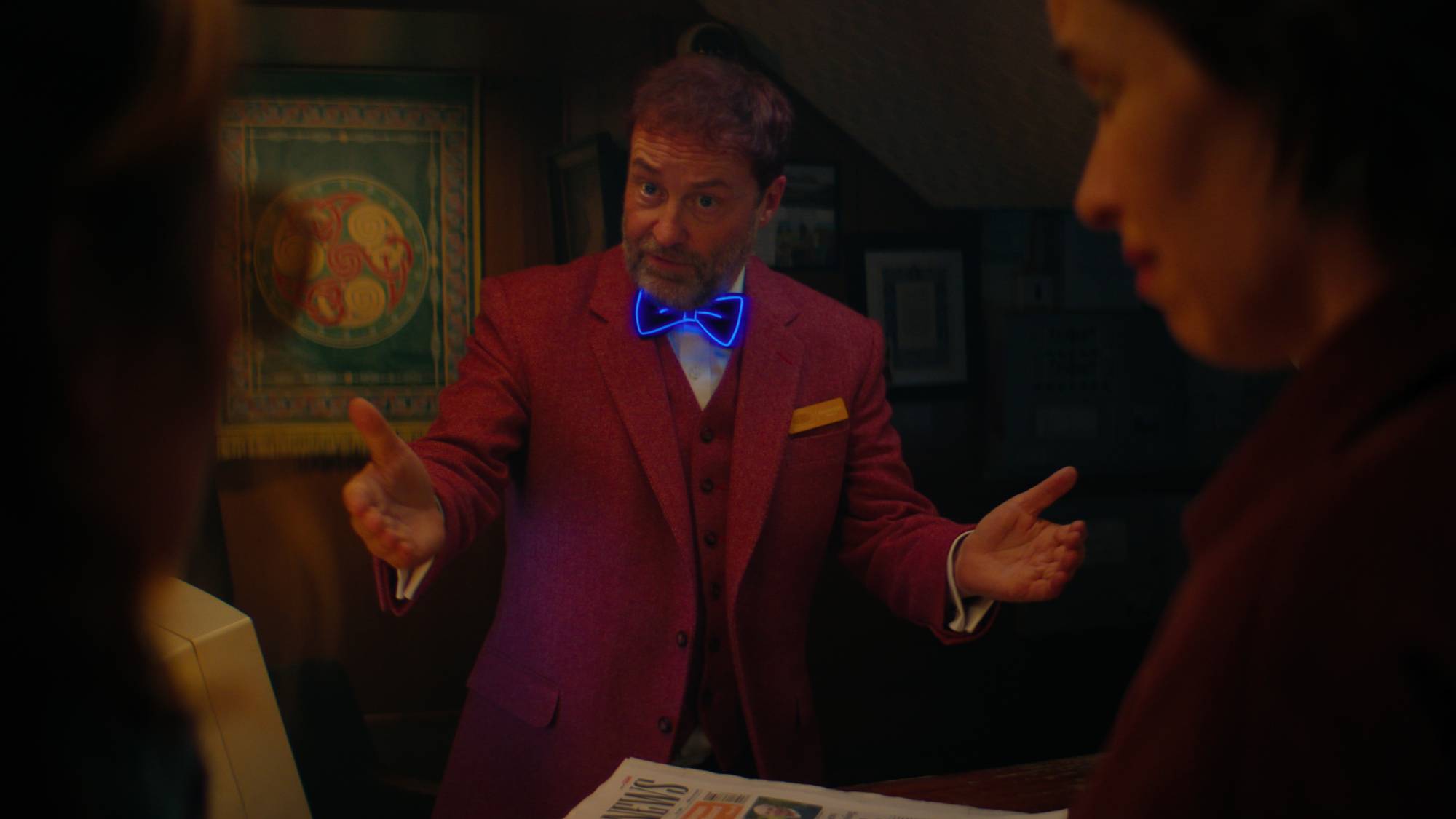 Ardal O'Hanlon as Seamus in "How to Get to Heaven from Belfast"