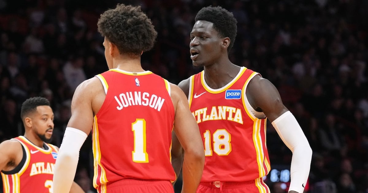 Jalen Johnson has triple-double and Atlanta Hawks spoil Miami Heat's 2006 title celebration with victory
