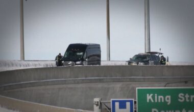 Cars keep launching over snowbanks on Ontario highways.